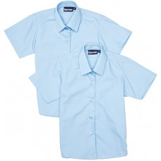 Boys Shirt Blue Short Sleeve (pack of 2)